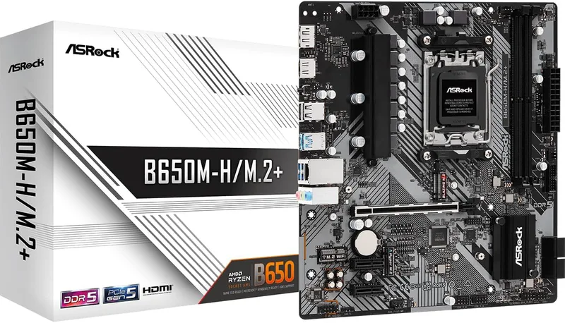 Carte Mère ASRock B650M-H/M.2 DDR5 (AM5) Micro ATX