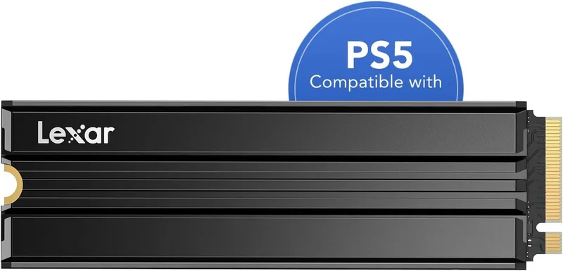 Lexar NM790 4TB SSD med Kylfläns, M.2 2280 PCIe Gen4x4 NVMe Interna SSD, Upp till 7400MB/s Läsning, 6500MB/s Skrivning, Interna Solid State Drive för PS5, PC, Laptop och spelare (LNM790X004T-RN9NG)