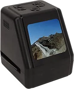 Digital Filmskanner, Negativfilm och Digitaliserare med Stor 2-tums LCD-skärm, 2 MP CMOS-sensorfilmskanner Konvertera 135 126 110 8 Mm Diabilder Till 12 MP JPG