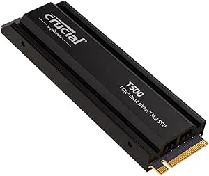 Crucial T500 2TB PCIe Gen4 NVMe M.2 Intern Gaming SSD med Kylfläns