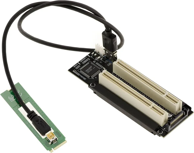 KALEA-INFORMATIQUE Riser Converter för att konvertera en M2 M Key PCIe-port till 2 PCI 32-bitars portar