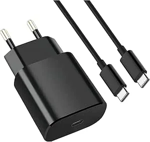 25W Laddare USB C Adapter kabel kompatibel med Samsung Galaxy