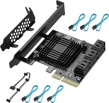 PCIE 4X SATA-kort 6 portar