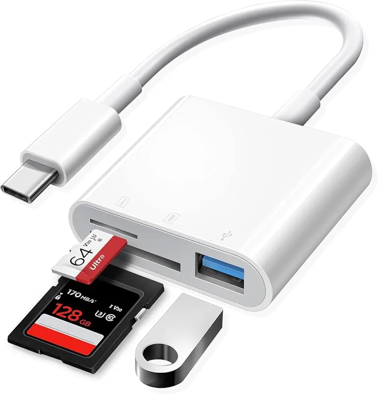 NÖRDIC USB-C kortläsare UHS-I SD/Micros SD