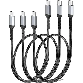 ULIFTUS USB C till USB C-kabel 50 cm [3-pack]