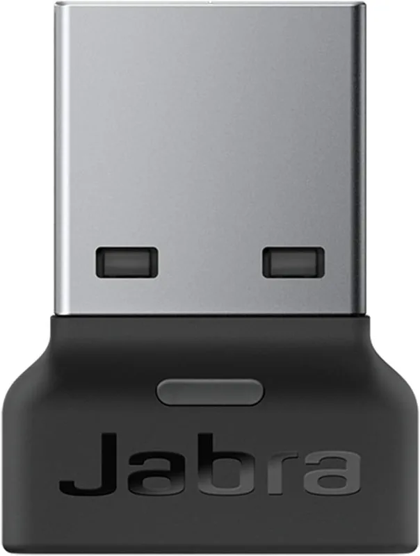 Jabra 14208-24 Link 380a MS USB-A Bluetooth-adapter – trådlös dongel för Evolve2 85 och 65 headset, svart (förnyad)