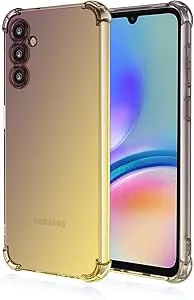 Mobilskal för Samsung Galaxy A15 (4G)/Samsung Galaxy A15 5G-fodral, (6,5 tum) transparent gradient design TPU silikon, förstärkning med fyra hörn skyd