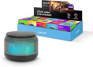 Garza – bärbar trådlös Bluetooth 5.1/Micro SD-högtalare med 15 flerfärgade LED-ljuslägen, 360° ljud och handsfree-funktion