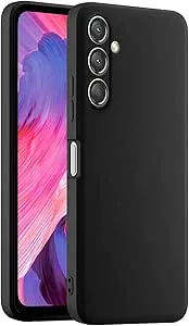 Färgglada silikonmobilskal, passar Samsung Galaxy A15 (4G)/Samsung Galaxy A15 5G (6,5 tum) – svart