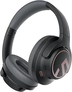 SoundPEATS Space Bluetooth-hörlurar 5.3 Trådlösa Över-Ear Fällbara Hybrid Aktiv Brusreducering ENC Mikrofon 40mm Dynamisk Driver Spelläge Multipoint 123H App Anpassning