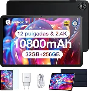DOOGEE T20 Ultra 12 tum, Android 13-surfplatta, 32 GB + 256 GB (2 TTF), batteri 10800 mAh, 16MP + 8MP kamera, FHD 2,4K, Dual SIM, 4G LTE+5G wifi, GPS