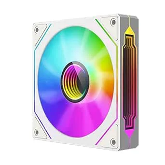 TZMRIT Prism 4 Pro RGB-Fläkt, PC-Chassi ARGB-Fläkt, 5V 3-Stift, Stöder Synkronisering Med Moderkort, 4-Stift, Spegel-PWM, 120 Mm, Vit