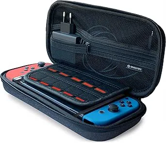 Oniverse Skyddsfodral för Switch, Switch OLED, Switch Lite, Stötskydd, med Handtag, Mjuk Sammet inuti för att Skydda mot Rep, Tillbehörsfack. Grå Transportväska