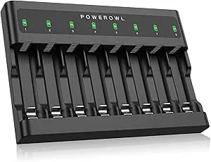 POWEROWL Batteriladdare 8 fack