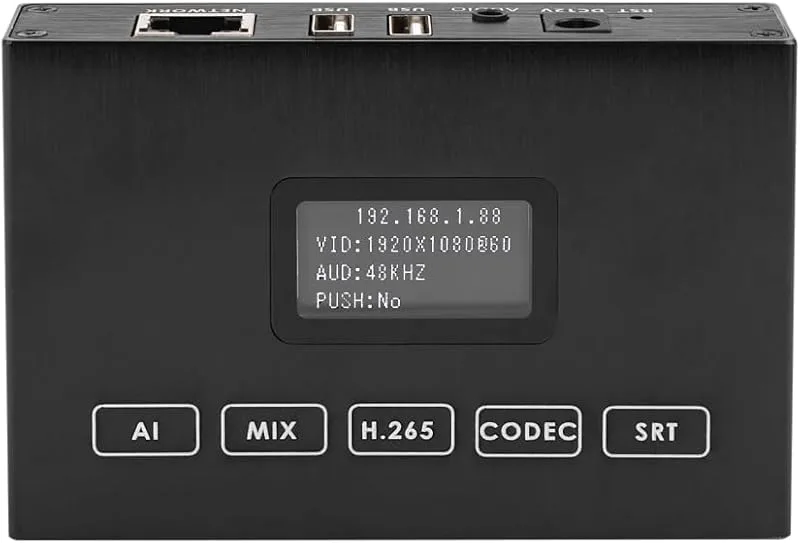 EXVIST H.265 1080P HDMI videokodare/avkodare med skärm