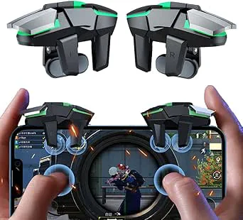 Ozkak Mobile Triggers mobiltelefon mobil spelkontroll 4 utlösare L1R1 L2R2 kompatibel med PUBG COD Android iOS