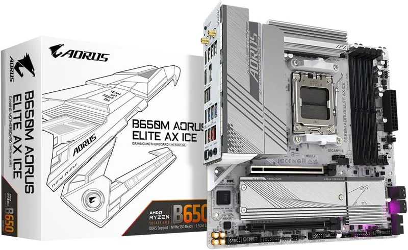 GIGABYTE B650M A ELITE AX ICE