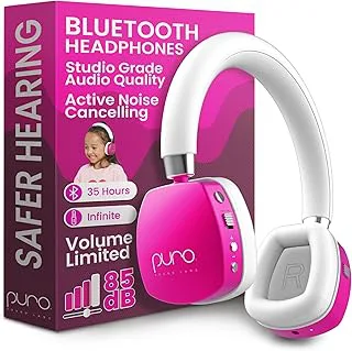Puro Sound Labs PuroQuiet Plus Volume Limited On-Ear Active brusreducerande Bluetooth-hörlurar för barn