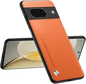 Topme Mobiltelefonskal kompatibelt med Google Pixel 8 (6,17 tum) – säkert och elegant skydd – orange