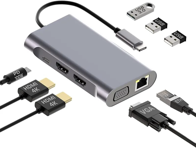 MMOBIEL USB-C till Dubbel HDMI-Hubb