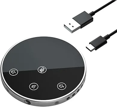 stationär USB konferens högtalare mikrofon 360° rundstrålande kondensor