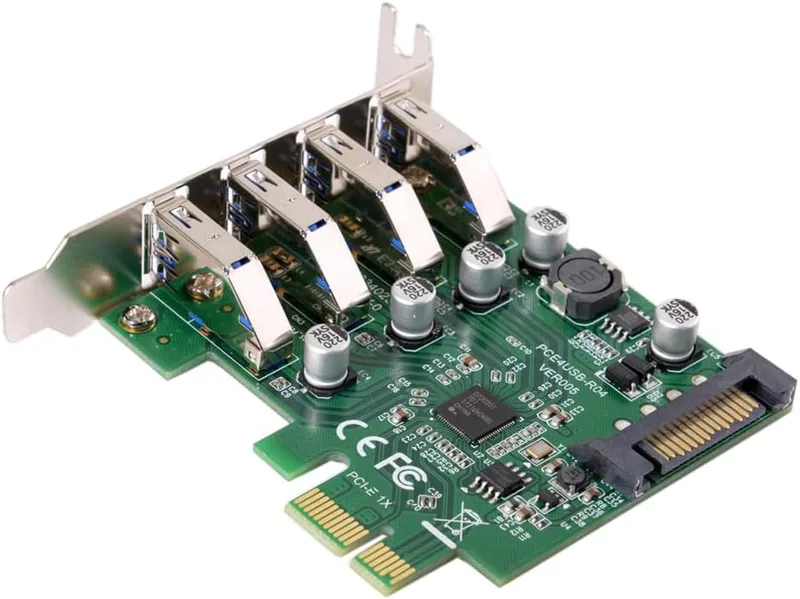 NFHK lågprofil 4 portar PCI-E till USB 3.0