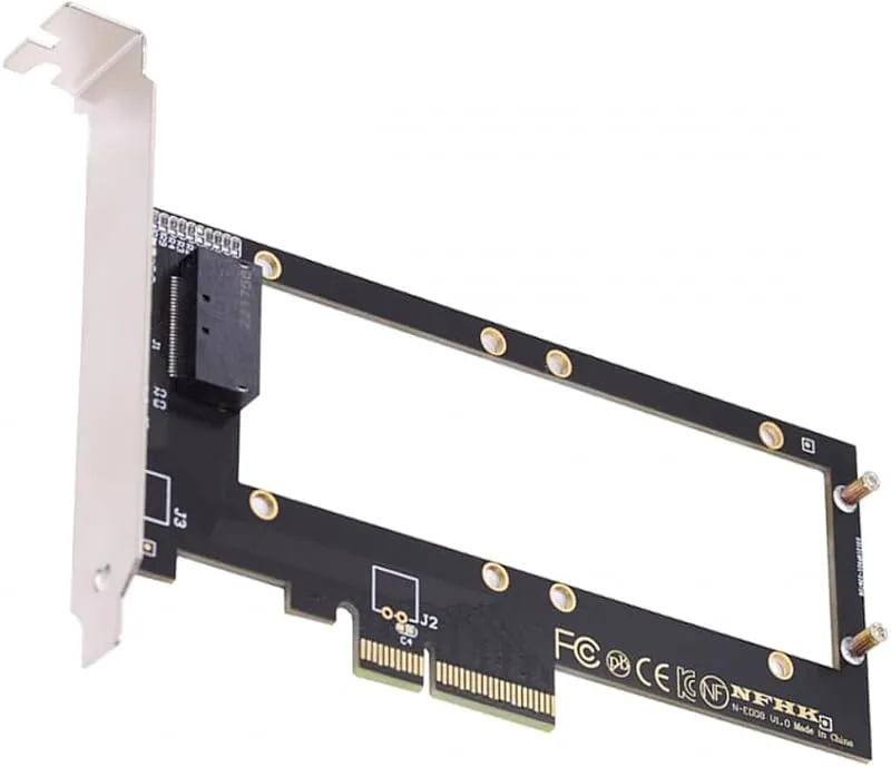CY-adapter PCI-E 4.0 4X värdadapter till NVMe-linjal 1U GEN-Z EDSFF 9,5 mm 15 mm 25 mm tjocklek kort SSD E1.S med kylflä