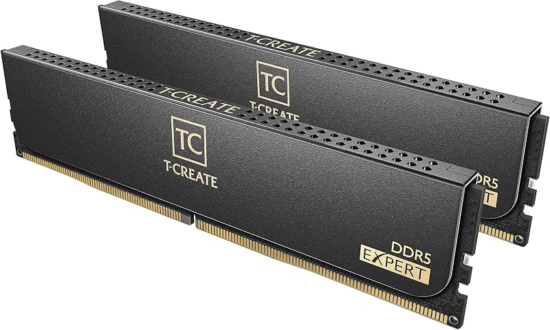TEAMGRUPP T-Create Expert överklockning 10 L CL32 DDR5 48 GB kit (2 x 24 GB) 6400 MHz (PC5-51200) Intel XMP 3.0 och AMD