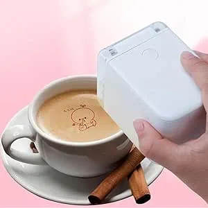 Bärbar kaffe-latte-skrivare, ätbar bläckstråleskrivare, handhållen ätbar skrivare, wifi-skrivare för tårta kaffe efterrätter gör-det-själv-dekorations