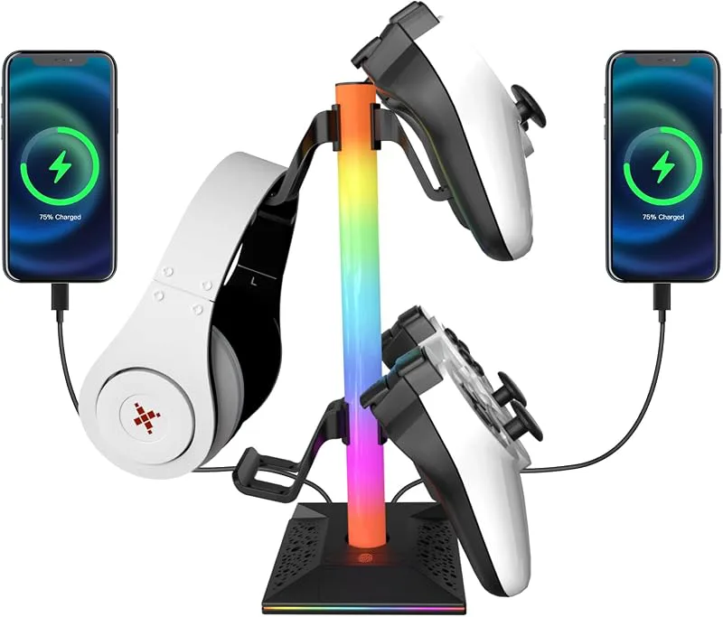 Gaming hörlursstativ RGB