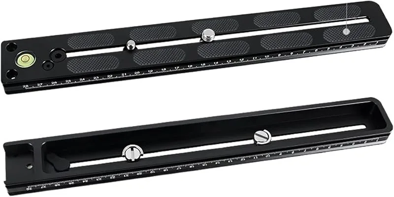 Actionkameror Kamerautlösningsplatta Tele-lins Support Quick Plate Aluminium Long Slide Rail Nodal for DSLR-kamera