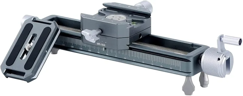 Actionkameror Herr-180ii Makro Fokusera Rail Arca Video Timelapse Slider Klämkamera Lens Precision Fokus Stacking Tuning Base Flera fotograferingsläge