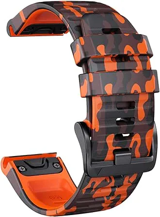 26 mm silikonrem kompatibel med Garmin Fenix ​​6X/6X Pro/5X/7X Band