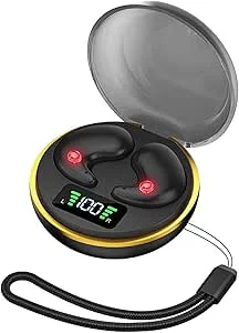 True Wireless Invisible Earbuds, Sleep Earbuds Invisible Bluetooth 5.3 för Att Sova, Minsta små Hörlurar Dolda Hörlurar Små öron Sleep Buds med Laddningsfodral för Pendling (BLACK)