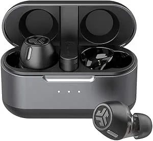 JLab Epic Lab Edition äkta trådlösa öronsnäckor, smarta aktiva brusreducerande öronsnäckor med dubbla hybriddrivrutiner, rumsligt ljud, Bluetooth LE-ljud, 56+ timmars speltid, IP55, trådlös eller