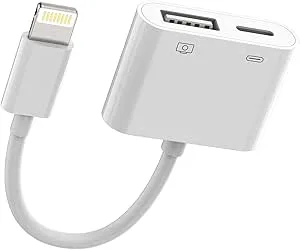 Lightning till USB-adapter 2-i-1 laddare