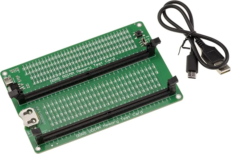 KALEA-INFORMATIQUE Testplatta med dioder för DDR5 RDIMM och UDIMM DDR-minnesstänger