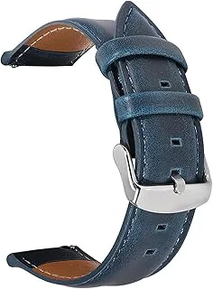 Kompatibel med Garmin Vivoactive 3 4-remmar läderarmband 20 mm 22 mm remmar Kompatibel med Forerunner 245M/645/158/55/245/Venu 2/Venu SQ armband