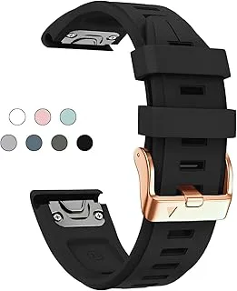 20 mm mjuk silikonrem för Garmin fenix 5S/5S Plus/6S/7S/Instinct 2S/D2, snabb med roséguld spänne andningsbart vattentätt armbandstillbehör