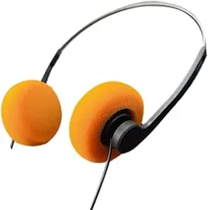 JJLFresheners Orange retro over-ear hörlurar