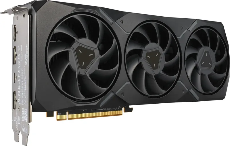 XFX AMD Radeon RX 7900 XT spelgrafikkort, 20 GB GDDR6-minne, 1 500 MHz basklocka, 2 400 MHz boost-takt, 2 x PCI-E 8-stifts strömförsörjning, perfekt för din speldator RX-79XTMABBF9