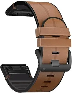 22 26 mm klockarmband i läder för Garmin Fenix 5/5X Plus 6/6X Pro Fenix 7X 7 smart armband snabbfrigörande armband