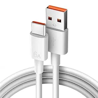 Turbo Charge-kabel för Xiaomi. Quick Charge USB 6A snabbladdningskabel, USB C Dataöverföringskabel för Android Samsung. USB C 67W 6A kabel för Mi 11 Ultra.