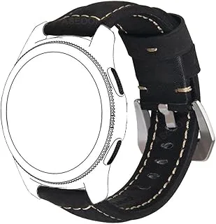Äkta läderrem för Garmin Vivoactive 3 4 Venu 2 SQ HR S40 Forerunner 645 245 158 745 Smart Watch Band remmar armband
