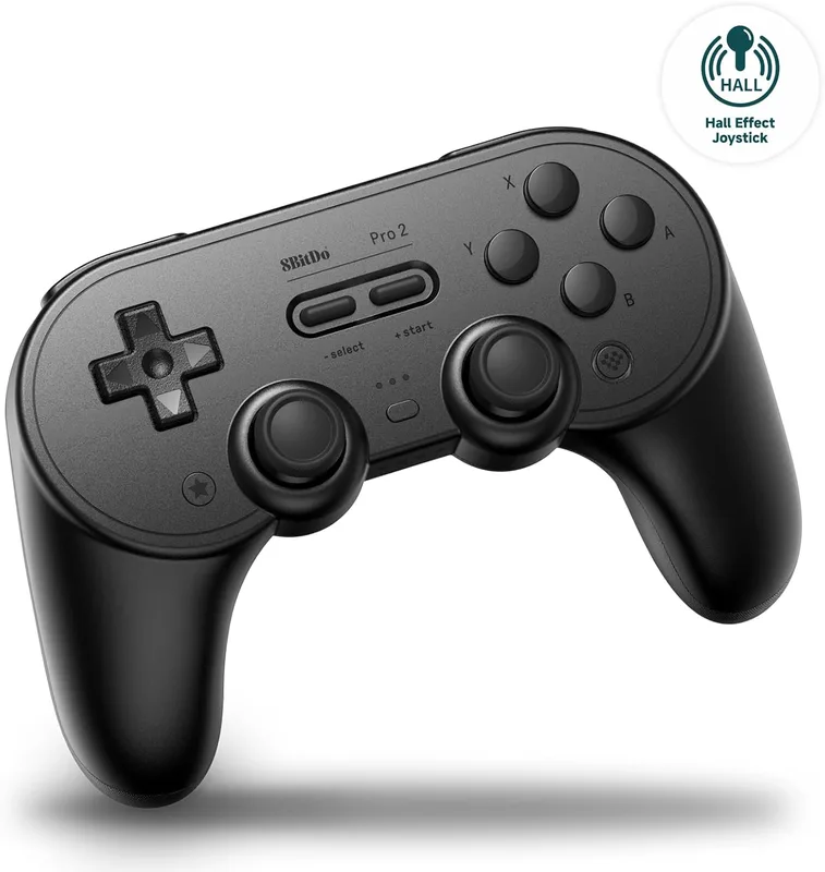 8Bitdo Pro 2 Bluetooth Controller for Switch, Hall Effect Joystick Update, Wireless Gaming Controller for Switch, PC, Android, and Steam Deck & Apple (G Classic Edition)