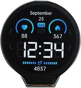 Waveshare ESP32-S3 utvecklingskort med 1,3 tum rund
