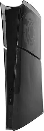 Smala konsolskyddsplattor tillbehör kompatibla med Playstation 5 Slim Digital Edition Version-konsol sidopaneler, fodral, frontplatta, repskydd, skydd (genomskinligt blå)