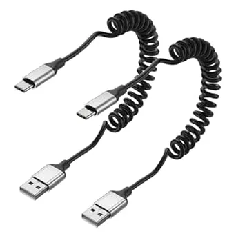 Acecene USB A till USB C spiralkabel