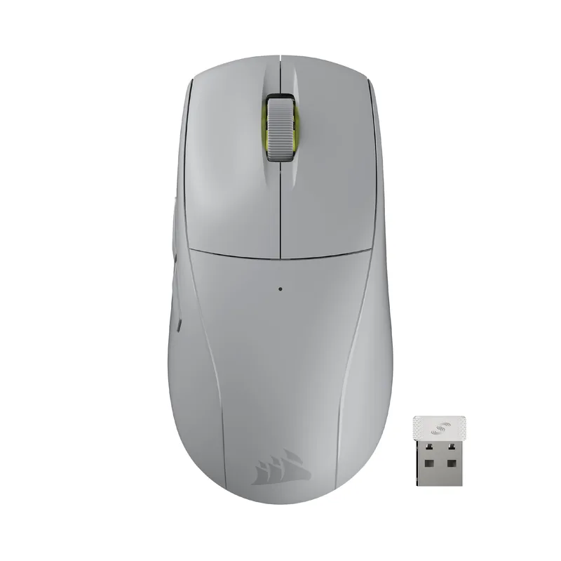 CORSAIR M75 AIR WIRELESS ultralätt gamingmus, 26 000 DPI, ljusgrå