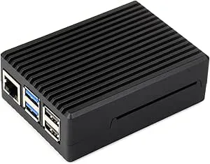 Waveshare Aluminum Stripe Grooved Case for Raspberry Pi 5